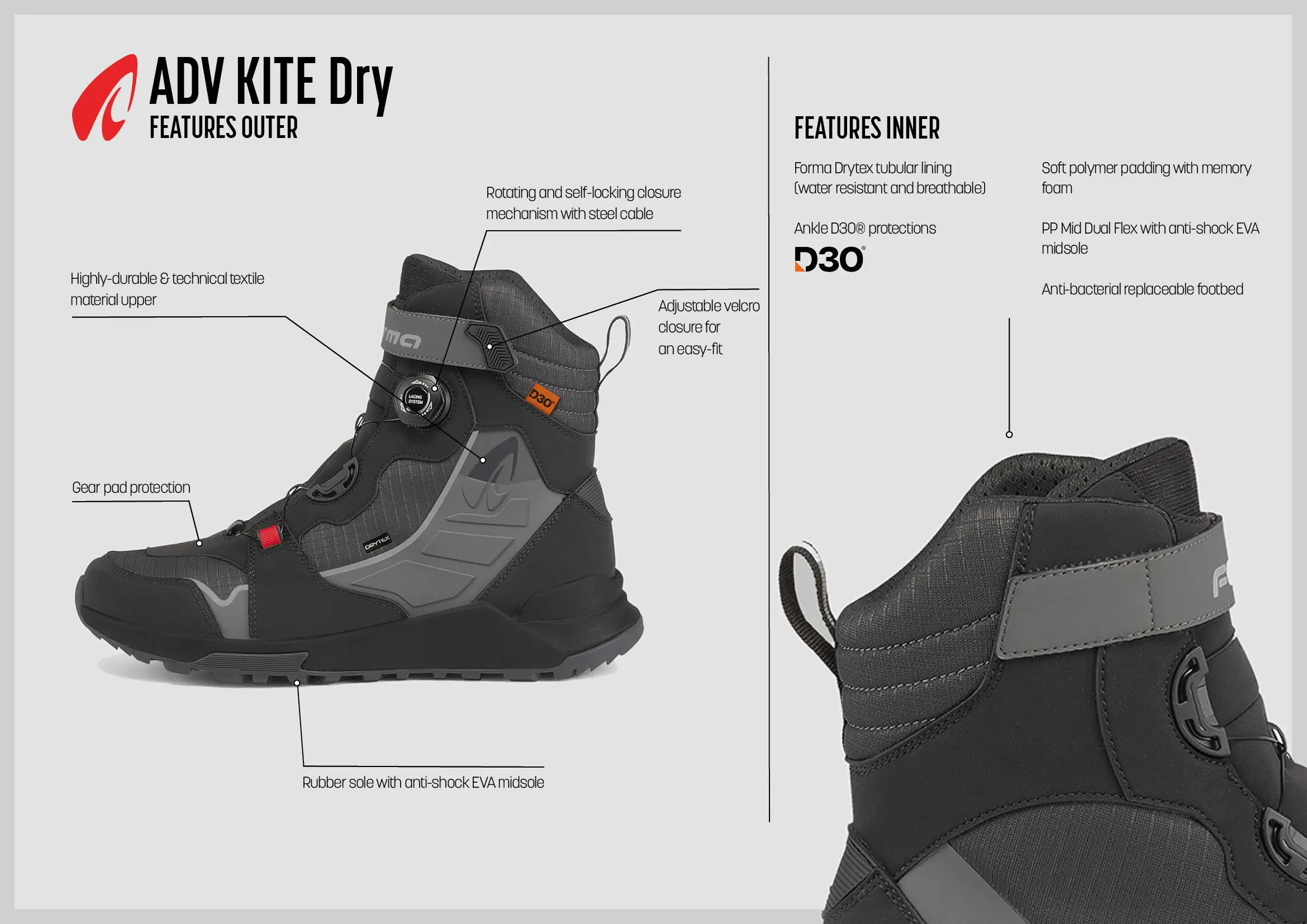 Forma ADV Kite Dry Mens Boot - Image 2