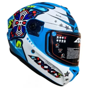 Axxis Draken S Star Matt Fluo Blue Helmet