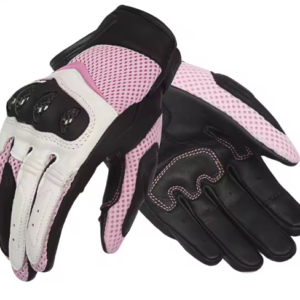 Pink Female Biker Gloves