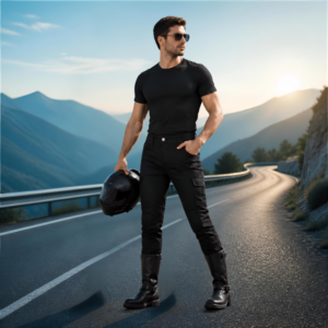 Unisex Motorcycle Riding Jeans CE Protective Anti-Fall Biker Pants Summer Mesh Breathable Wear
